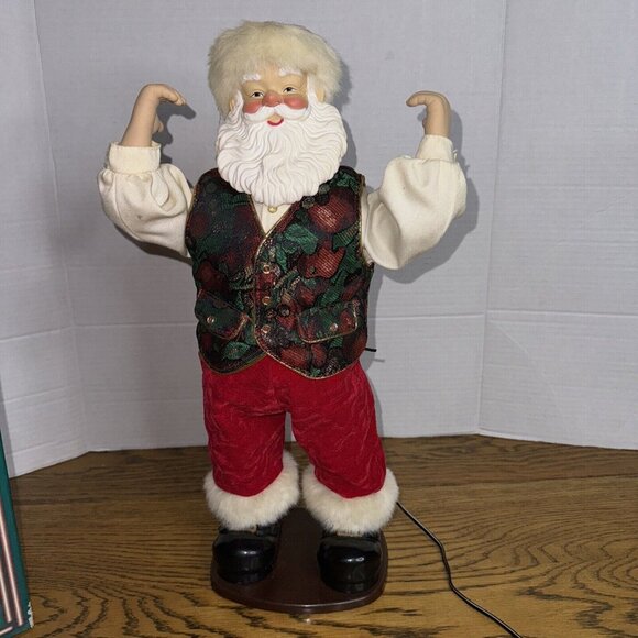 Rockin Around the Christmas Tree Dancing Santa 16" 1999 Works Good - Picture 8 of 16